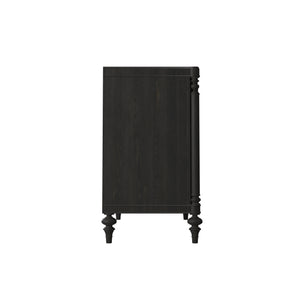 Atrium 3 Drawer Chest - Elegant Blackened Sable Finish with Curved Moldings & Oil Rubbed Bronze Pulls