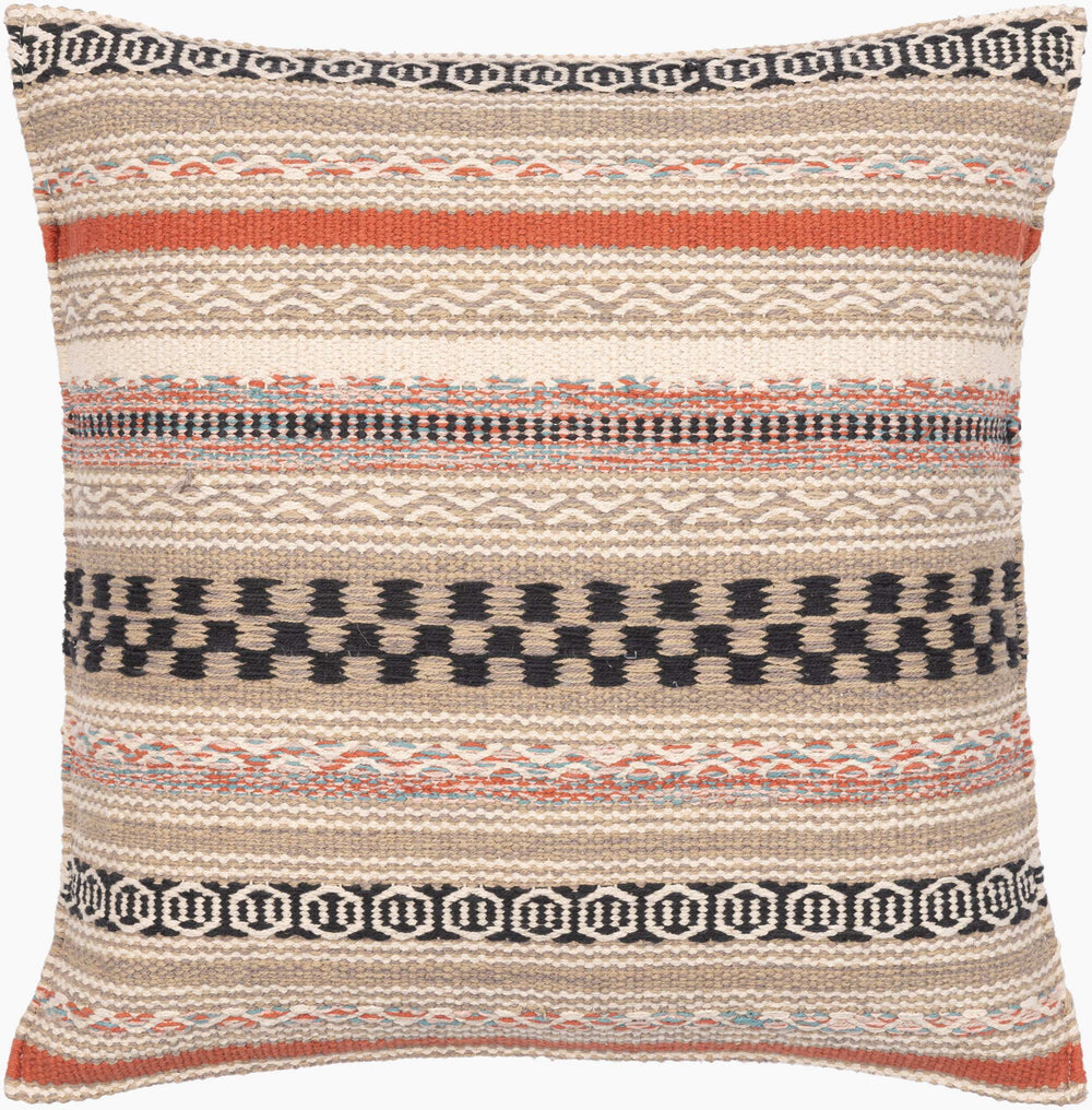 Surya Jaden Bohemian Global 18" Accent Pillow - Soft Cotton, Unique Design, Perfect For Home Decor Rust Cotton,Cotton Jdn001-1818
