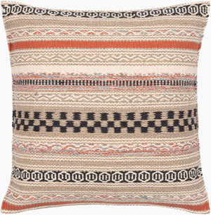Surya Jaden Bohemian Global 18" Accent Pillow - Soft Cotton, Unique Design, Perfect For Home Decor Rust Cotton,Cotton Jdn001-1818