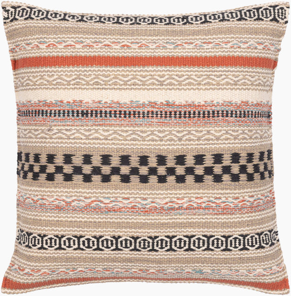 Surya Jaden Bohemian Global 18" Accent Pillow - Soft Cotton, Unique Design, Perfect For Home Decor Rust Cotton,Cotton Jdn001-1818
