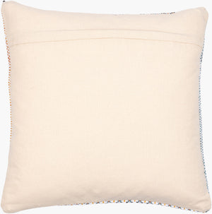 Surya Jaden Bohemian Global 18" Accent Pillow - Soft Cotton, Unique Design, Perfect For Home Decor Ink Blue Cotton,Cotton Jdn002-2222p