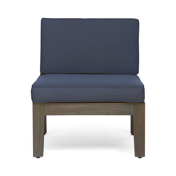 English Elm Christopher Knight Home® - Grenada 8-Seater Acacia Wood Sectional Sofa Set - Stylish, Water-Resistant Cushions For Outdoor Fun! N773OS00063G