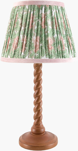Livabliss Jardina Hand-painted Arts and Crafts Table Lamp with Felt Cotton Linen Textile Shade JDRN-001
