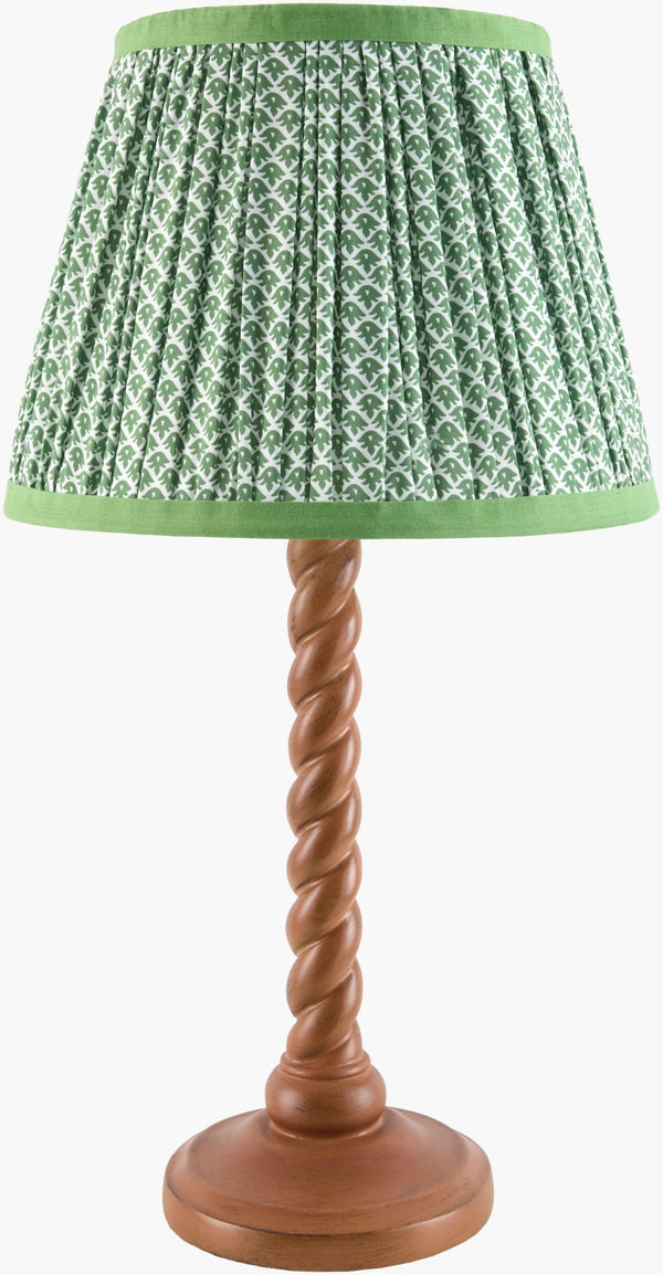 Livabliss Jardina Arts and Crafts Table Lamp with Hand-painted Linen Shade for Bedroom or Study JDRN-004