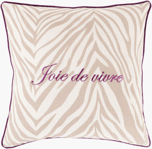 Surya Joie De Vivre 18"L X 18"W Cotton Accent Pillow - Luxurious Style For Elegant Home Décor! Plum Linen,Cotton Jdv002-1818p