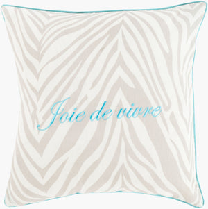 Surya Joie De Vivre 18"L X 18"W Cotton Accent Pillow - Luxurious Style For Elegant Home Décor! Ivory Linen,Cotton Jdv003-2222d