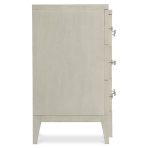 Bernhardt Bernhardt Cornelia Dresser — 9-Drawer Solid Ash Nebbia Finish, Brushed Stainless Inlays & Soft-Close 331052