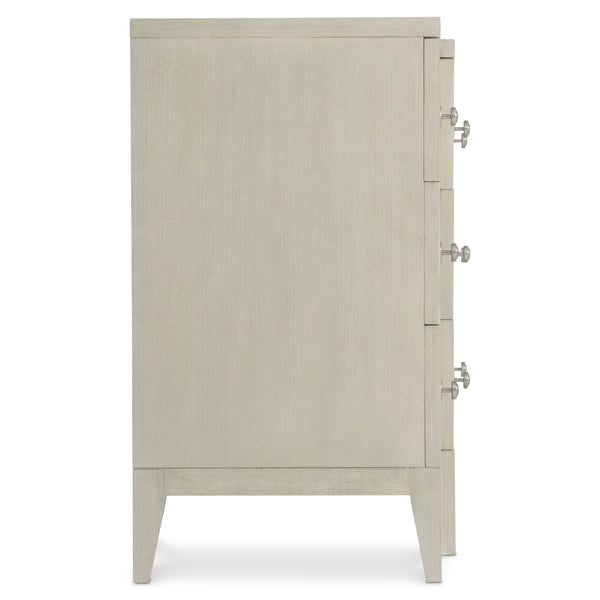 Bernhardt Bernhardt Cornelia Dresser — 9-Drawer Solid Ash Nebbia Finish, Brushed Stainless Inlays & Soft-Close 331052