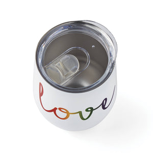 Lenox Cambridge 12 Oz "Love" Script Wine Tumblers, White, Set of 2 NO COLOR METAL EPRD20CB2DS