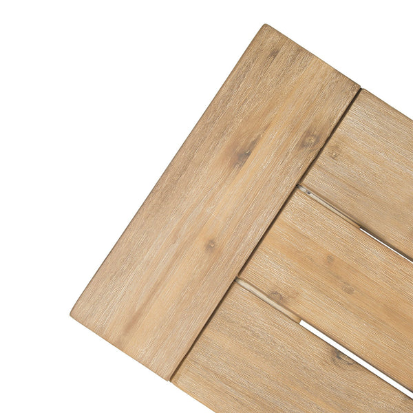 English Elm Bettina Solid Acacia Outdoor Dining Table with Slat Top Oil Finish Patio Deck 56701.00-56702.00