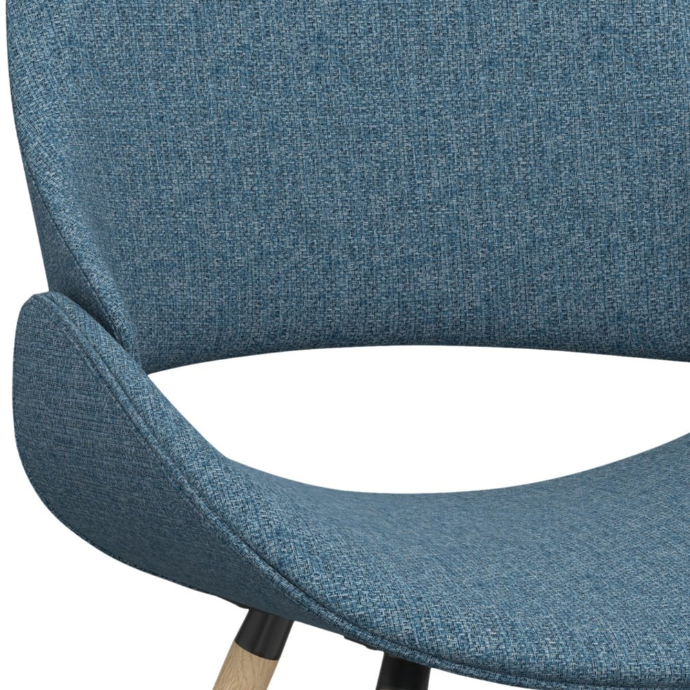 English Elm Malden Bentwood Dining Chair - Denim Blue Comfort With Light Brown Legs For Modern Spaces B136P158895