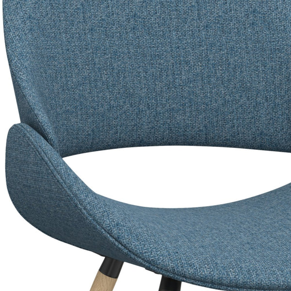 English Elm Malden Bentwood Dining Chair - Denim Blue Comfort With Light Brown Legs For Modern Spaces B136P158895
