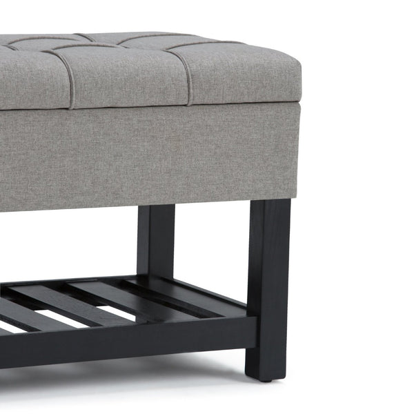 English Elm Saxon Storage Ottoman Bench In Dove Grey - Versatile, Stylish Seating With Hidden Storage Solution B136P159132-GIGA