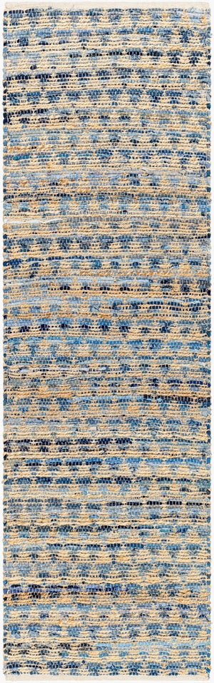 Livabliss Jean Handwoven Jute Flatweave Runner Rug Recycled Fabric Artisan Craft Hallway Kitchen Tan, Beige 2'6" x 8' JEA2308-268