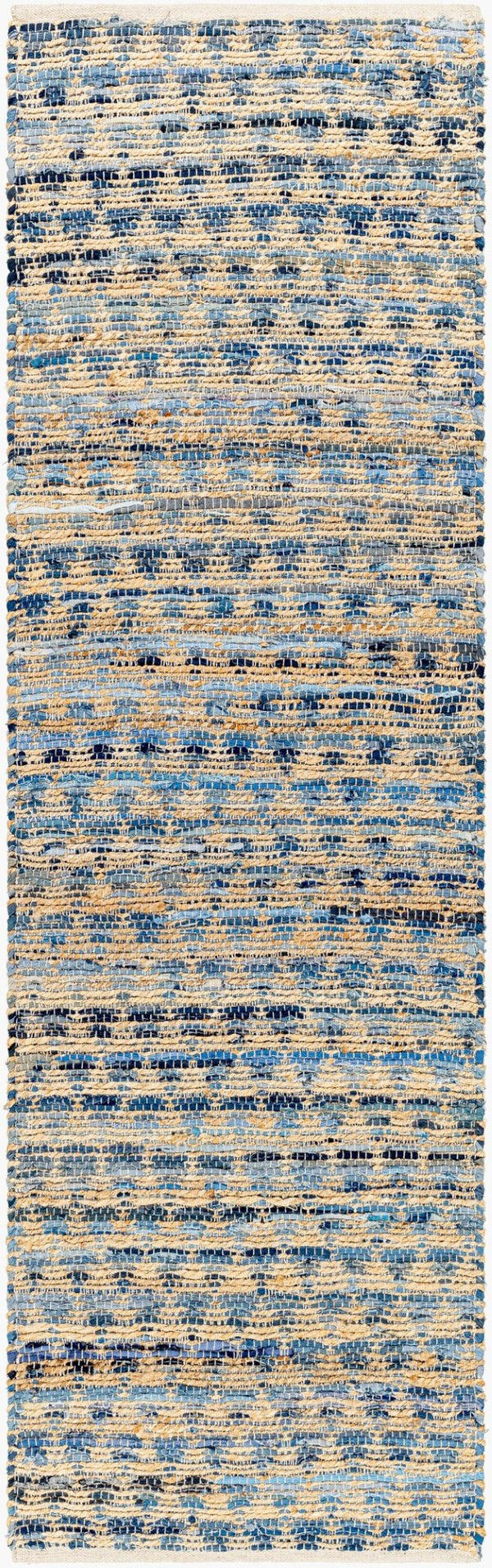 Livabliss Jean Handwoven Jute Flatweave Runner Rug Recycled Fabric Artisan Craft Hallway Kitchen Tan, Beige 2'6" x 8' JEA2308-268