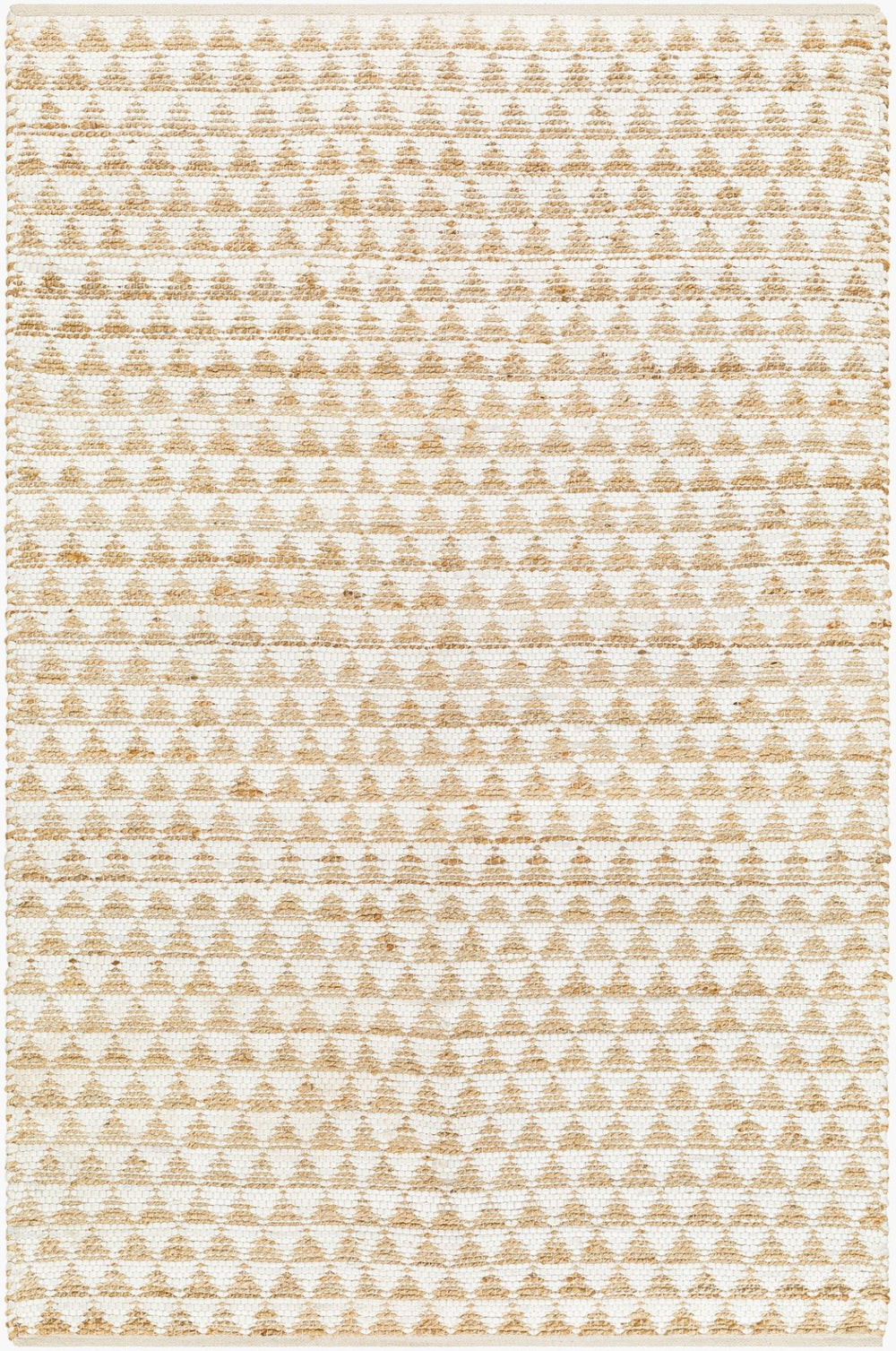 Livabliss Jean Handwoven Flatweave Runner Recycled Fabric Jute Artisan Craft for Hallway or Kitchen Ivory, Beige 6' x 9' JEA2309-69