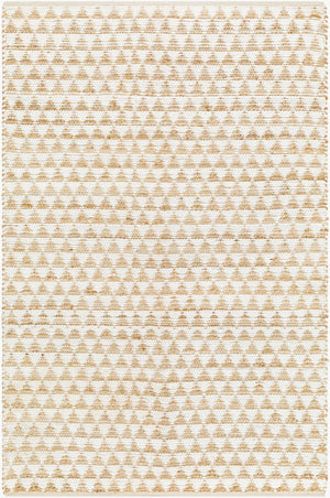 Livabliss Jean Handwoven Flatweave Runner Recycled Fabric Jute Artisan Craft for Hallway or Kitchen Ivory, Beige 6' x 9' JEA2309-69