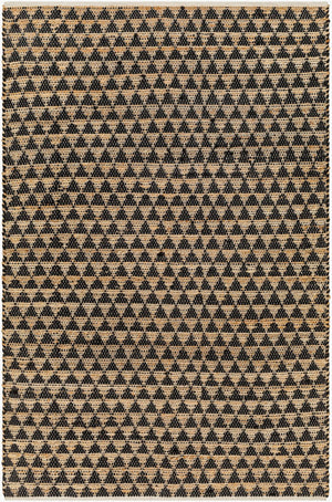 Livabliss Jean Handwoven Jute Recycled Fabric Flatweave Runner Rug for Hallway or Entryway Black, Tan 27" x 45" JEA2310-2745