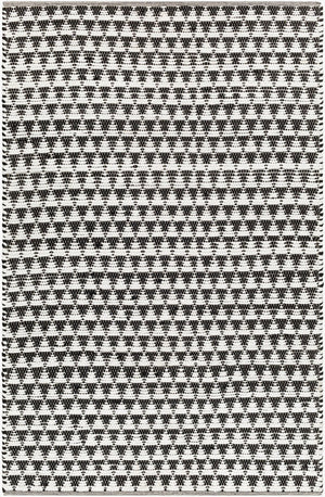 Livabliss Jean Handwoven Jute Recycled Fabric Flatweave Runner Rug for Entryways and Hallways Ivory, Black 8' x 10' JEA2311-810
