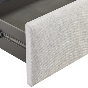 Bernhardt Bernhardt Sawyer Upholstered Panel Bed with Footboard Drawers for Modern Bedrooms K2325