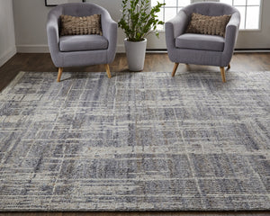 Feizy Rugs Alford Hand Knotted Wool Area Rug - Soft, Neutral Geometric Design For Contemporary Spaces Gray,Ivory,Taupe Wool Alf6920fgrymltj55