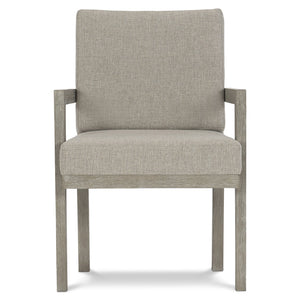 Bernhardt Bernhardt Foundations Arm Chair In Cerused Acacia Light Shale Finish — Woven Upholstery, Modern Rustic Comfort 306548