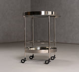 VIG Furniture Modrest Jeeves - Modern Stainless Steel + Mirror Rolling Cart VGHB05WN