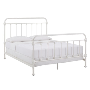 Homelegance By Top-Line Katana Antique Graceful Victorian Iron Metal Bed White Iron