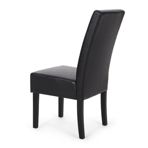 English Elm Dining Chair Set of 2 Upholstered Rubberwood Legs Minimalist Contemporary Seating 60162.00PUMDNT