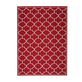 Christopher Knight Home® - Noble House - Thornhill Indoor/ Outdoor Geometric 8 X 11 Area Rug, Red and Ivory