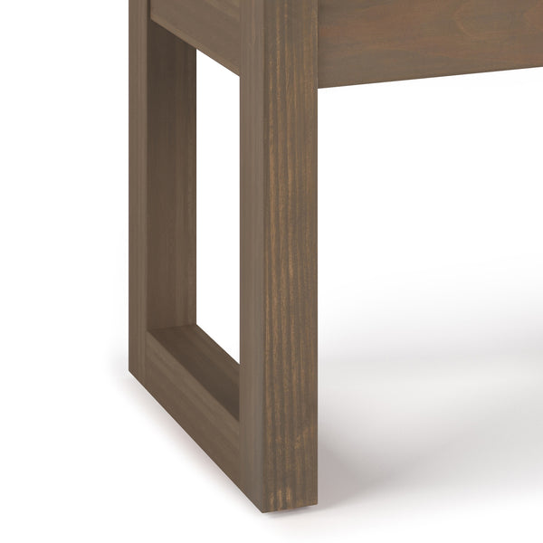 English Elm Milltown Small Footstool Ottoman - Elegant Ebony Tweed For Versatile Seating & Stylish Accents B136P159089