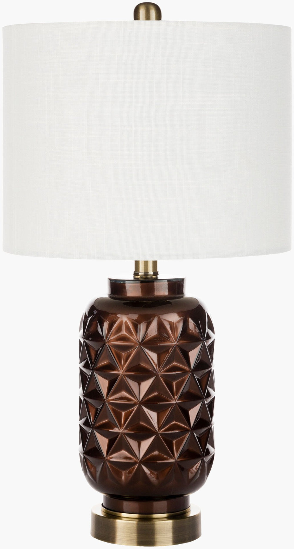 Surya Jet Collection Vintage Inspired Linen Glass Metal Accent Piece for Console or Mantel JET-002