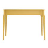 Homelegance By Top-Line Ryleigh 1-Drawer Wood Writing Desk Yellow Rubberwood