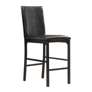 Homelegance By Top-Line Aristos Metal Upholstered Counter Height Chairs (Set of 4) Black Metal