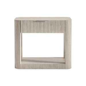 Bernhardt Bernhardt Lucerne Wire-brushed Oak Nightstand with Reeded Detail and Soft-close Drawer 393228
