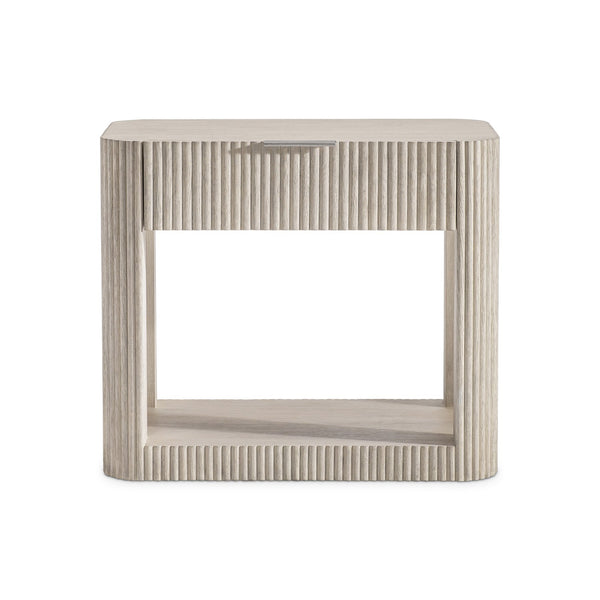 Bernhardt Bernhardt Lucerne Wire-brushed Oak Nightstand with Reeded Detail and Soft-close Drawer 393228