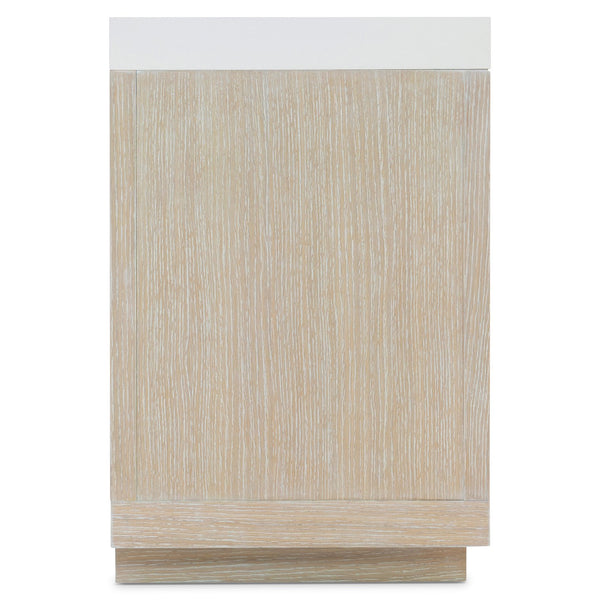 Bernhardt Bernhardt Solaria Low-Profile Entertainment Credenza — 83.9" Dune Wood, Fossil Stone Top, 3 Soft-Close Drawers 310885