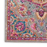 Nourison Passion PSN22 Machine Made Power-loomed Narrow Border Indoor Only Transitional Bohemian Rug Grey,Multi, Grey 100% Polypropylene 99446717580