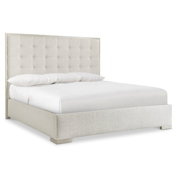Bernhardt Bernhardt Cornelia King Panel Bed Upholstered Tuft-Free Headboard Nebbia Wood Frame, Neo-Traditional Comfort And Style K1948