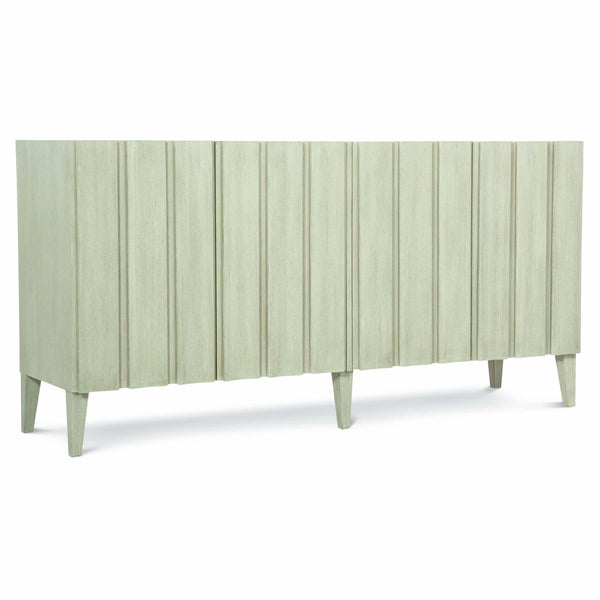 Bernhardt Bernhardt East Hampton Cerused Linen Entertainment Console With Wine Storage, Ventilation, Modern Flair 395860