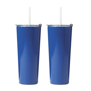 Lenox Cambridge 24 Oz Bright Blue Insulated Tumblers, Set of 2 NO COLOR METAL EP85BLCB2DS