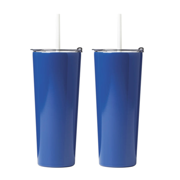 Lenox Cambridge 24 Oz Bright Blue Insulated Tumblers, Set of 2 NO COLOR METAL EP85BLCB2DS