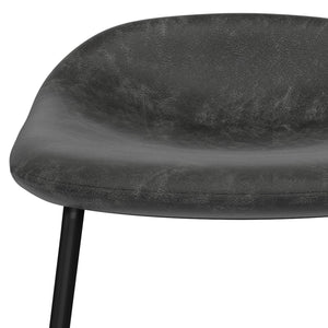 English Elm Dafney Counter Height Stools Set Of 2 - Stylish Distressed Charcoal Grey For Modern Spaces B136P158580