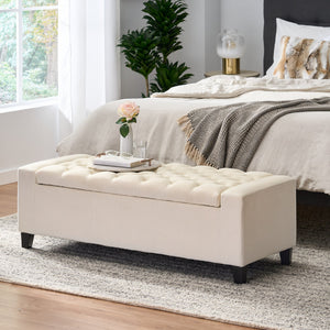 English Elm Guernsey Tufted Storage Ottoman with Lift Top Hidden Compartment for Living Rooms 59336.00NVLT