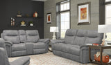 Parker House Mason - Carbon Power Reclining Sofa And Loveseat Light Grey 100% Polyester (W) Mma-32ph-crb