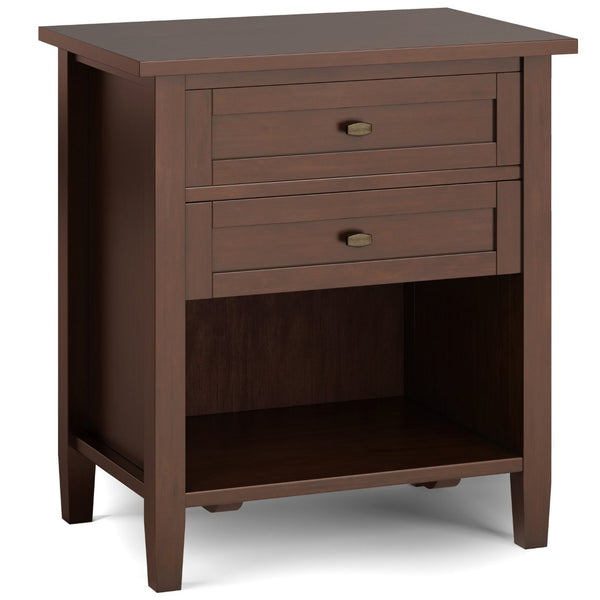 English Elm Warm Shaker 24-Inch Wide Solid Wood Nightstand In Russet Brown – Stylish Storage For Any Room! B136P159740-GIGA