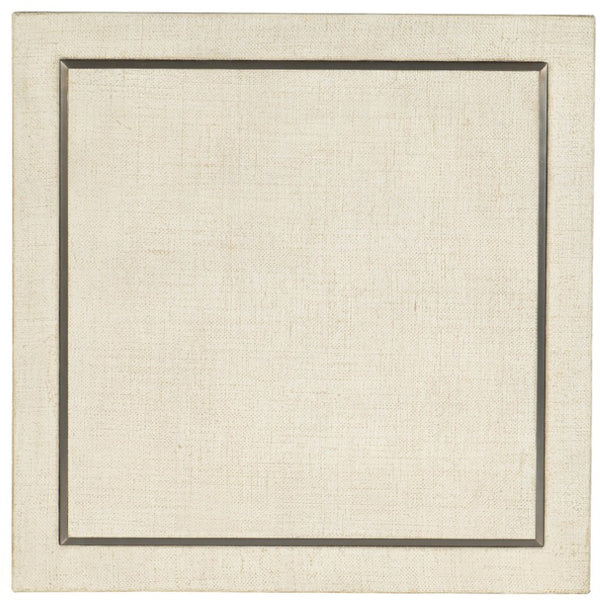 Hooker Furniture Cascade Pebble Beach End Table With Oak Veneer Top, Champagne Metal Inlay & Open Shelf, 26" 6120-80117-05