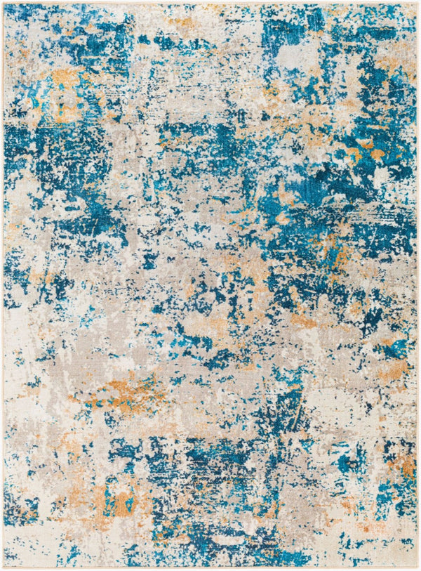 Livabliss Jefferson Geometric Runner Rug Machine Woven Polyester for Hallway or Bedside Modern Blue, Navy 8'10" x 11'10" JFS2302-810119