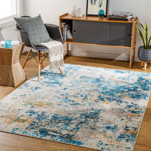Livabliss Jefferson Geometric Runner Rug Machine Woven Polyester for Hallway or Bedside Modern Blue, Navy 8'10" x 11'10" JFS2302-810119