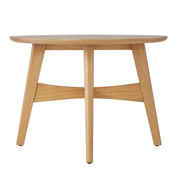 Homelegance By Top-Line Leroi Wood Oval Coffee Table Oak MDF